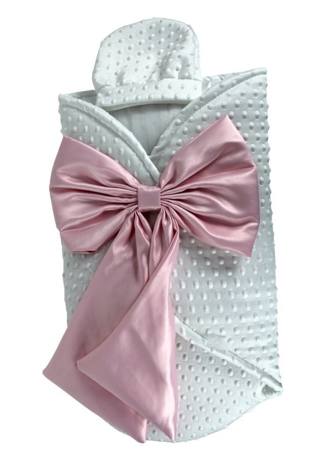 Stylish baby meds Blanket Swaddle Sleeping Bag With a Bow  & Cap for Newborns Easy to carry - Image 1