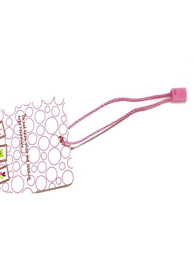 Cenme 1000 PCS Hang Tag String Snap Lock Pin Loop Tie Fasteners,Polyester String Pink Hanging String Pink String Hang Tag String Fastener Hook Ties Easy and Fast to Attach - Image 3