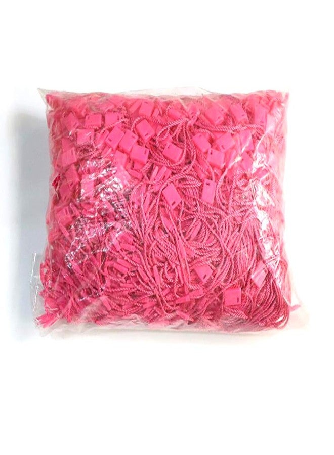 Cenme 1000 PCS Hang Tag String Snap Lock Pin Loop Tie Fasteners,Polyester String Pink Hanging String Pink String Hang Tag String Fastener Hook Ties Easy and Fast to Attach - Image 4