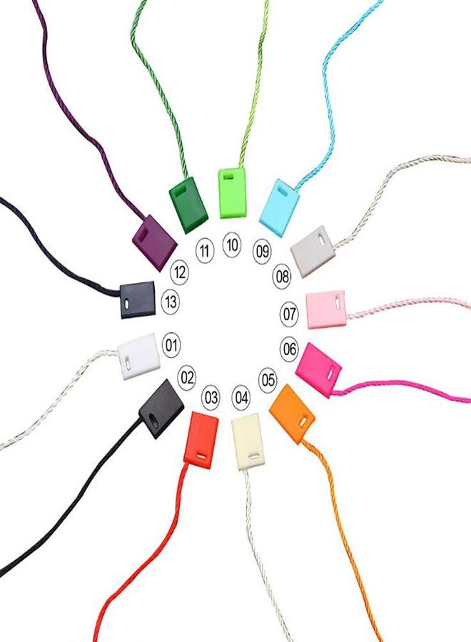 Cenme 1000 PCS Hang Tag String Snap Lock Pin Loop Tie Fasteners,Polyester String Pink Hanging String Pink String Hang Tag String Fastener Hook Ties Easy and Fast to Attach - Image 5