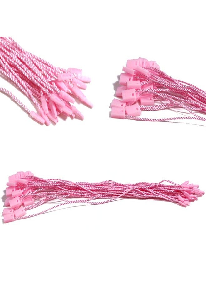 Cenme 1000 PCS Hang Tag String Snap Lock Pin Loop Tie Fasteners,Polyester String Pink Hanging String Pink String Hang Tag String Fastener Hook Ties Easy and Fast to Attach - Image 2