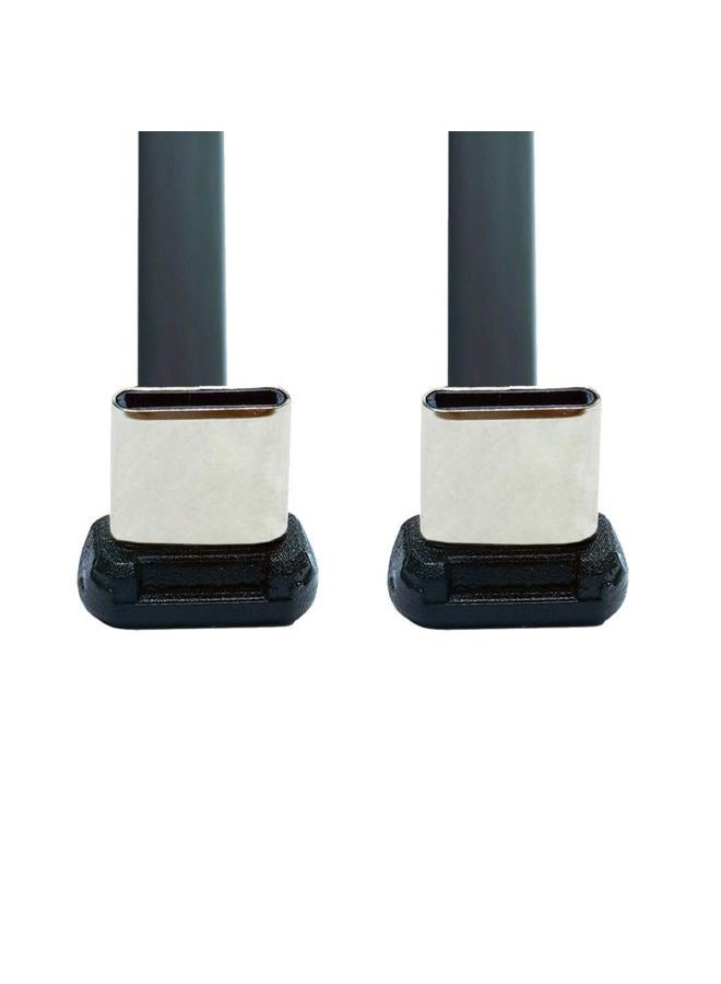 Chenyang USB C Short Flat Cable USB 2.0 Type C Dual 90 Degree Angled PD 65W Fast Charge Data Extension Cable 200MM - Image 1