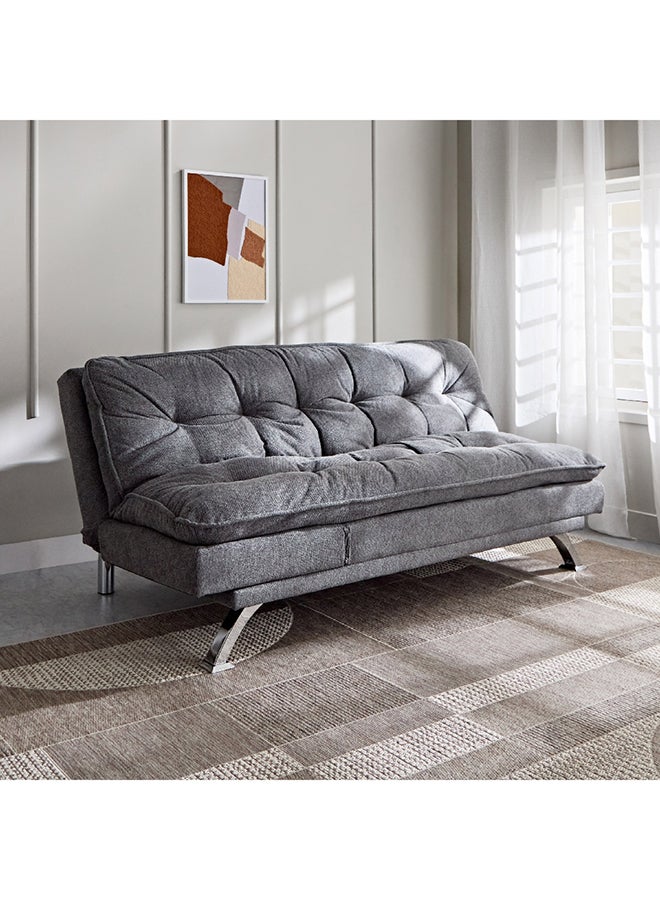 Home Box Titanium 3-Seater Fabric Sofa Bed with USB Port 103 x 92 x 194 cm - Image 1