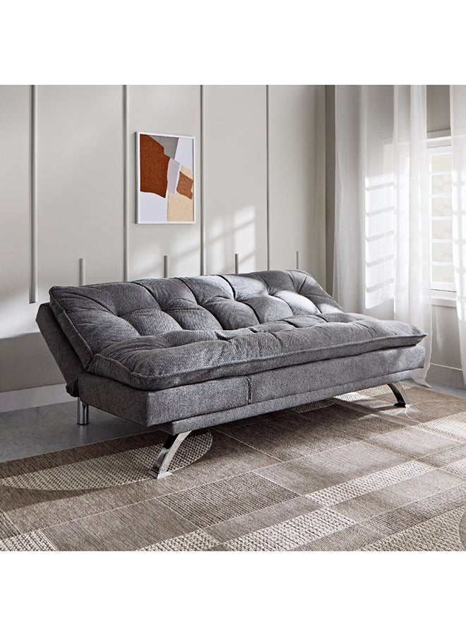 Home Box Titanium 3-Seater Fabric Sofa Bed with USB Port 103 x 92 x 194 cm - Image 3