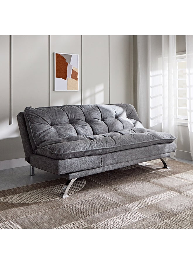 Home Box Titanium 3-Seater Fabric Sofa Bed with USB Port 103 x 92 x 194 cm - Image 2