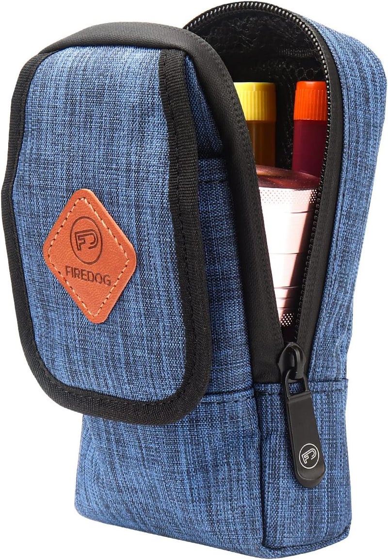 FIREDOG Smell Proof Bag, Odor Proof Pouch Mini Crossbody Bags for Travel Storage(Bright Blue) - Image 1