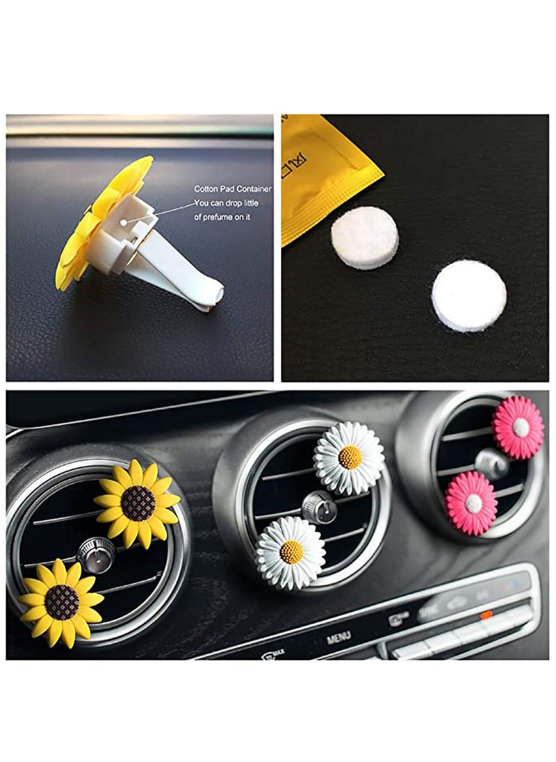 SYOSI - 2 Pack Sunflower Car Accessories Cute Car Air Freshener Sunflower Air Vent Clips Sunflowers Gift Decorations Car Clip Interior Air Vent Decor - Image 1