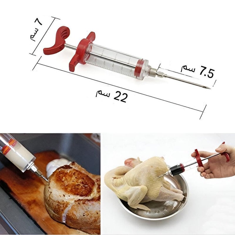 40ml Flavor Injection Tool with Colorful Nozzles for Even Seasoning of Chicken, Lamb, and Pork - Image 5