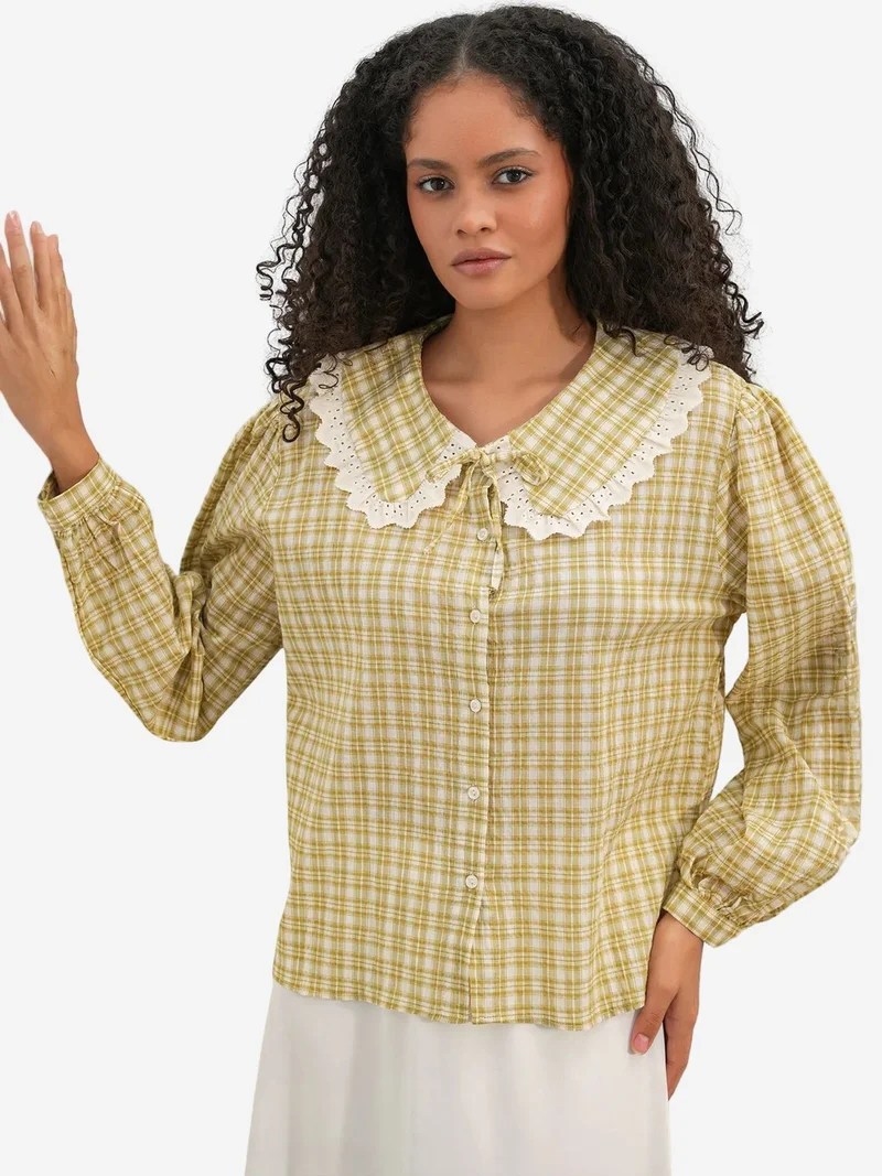 بيغ دارت BDART Women's Plaid Viscose Poplin Shirt