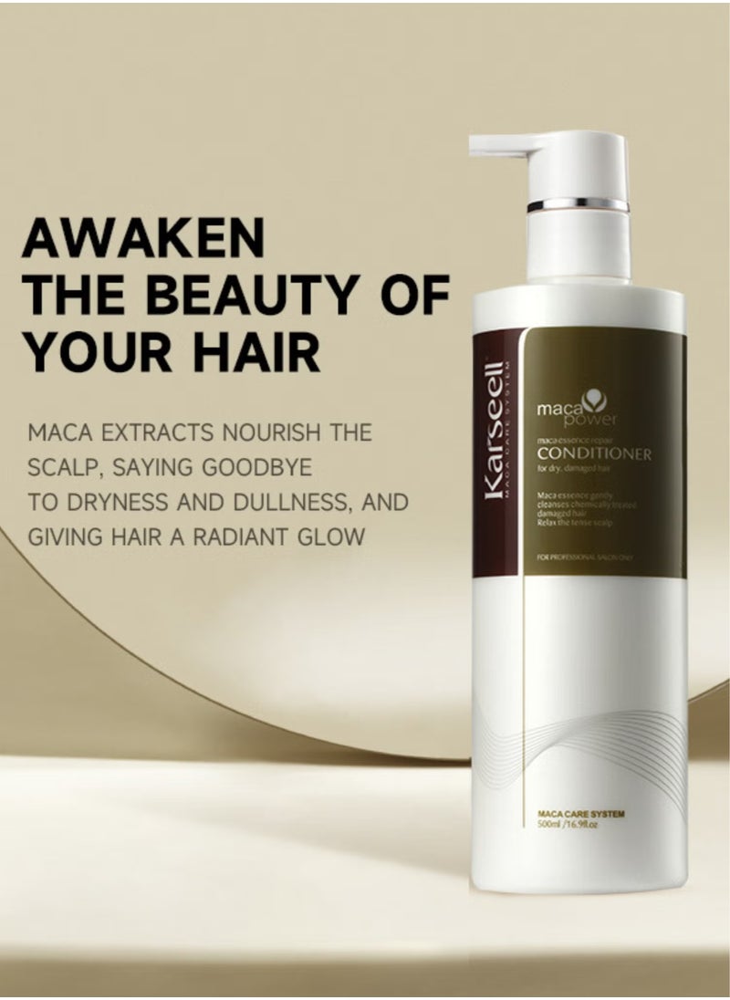 Karseell - Argan Oil Repair Shampoo, Conditioner, and Hair Mask Set – Repair and Hydration Treatment for Dry and Treated Hair – Enriched with Argan Oil, Vitamins, and Antioxidants Free from Sulfates and Parabens 3-Piece Hair Care Set - Image 1