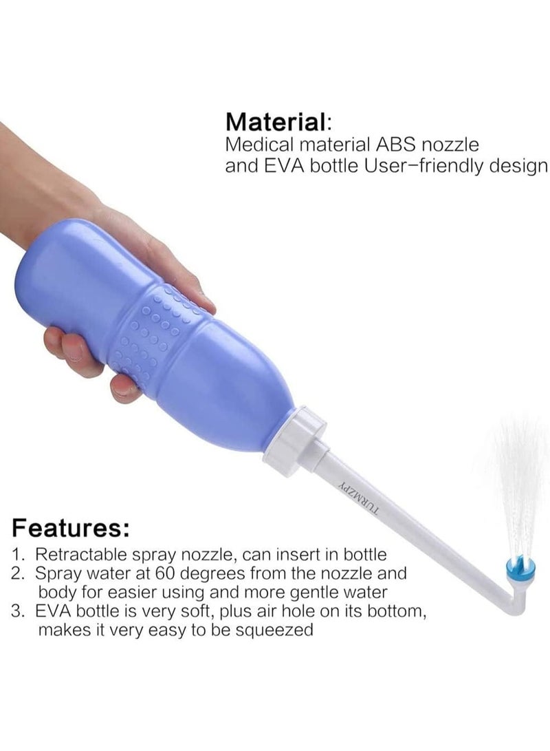 SKY-TOUCH Large Portable Shattaf Bidet Bottle and Traveling Bidet for Personal Cleansing Use  Include Extended Nozzle  Personal Hygiene Care Toilet Bidet Spray 650ml Purple - Image 5