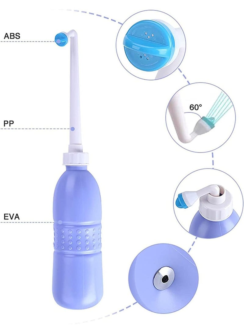 SKY-TOUCH Large Portable Shattaf Bidet Bottle and Traveling Bidet for Personal Cleansing Use  Include Extended Nozzle  Personal Hygiene Care Toilet Bidet Spray 650ml Purple - Image 4
