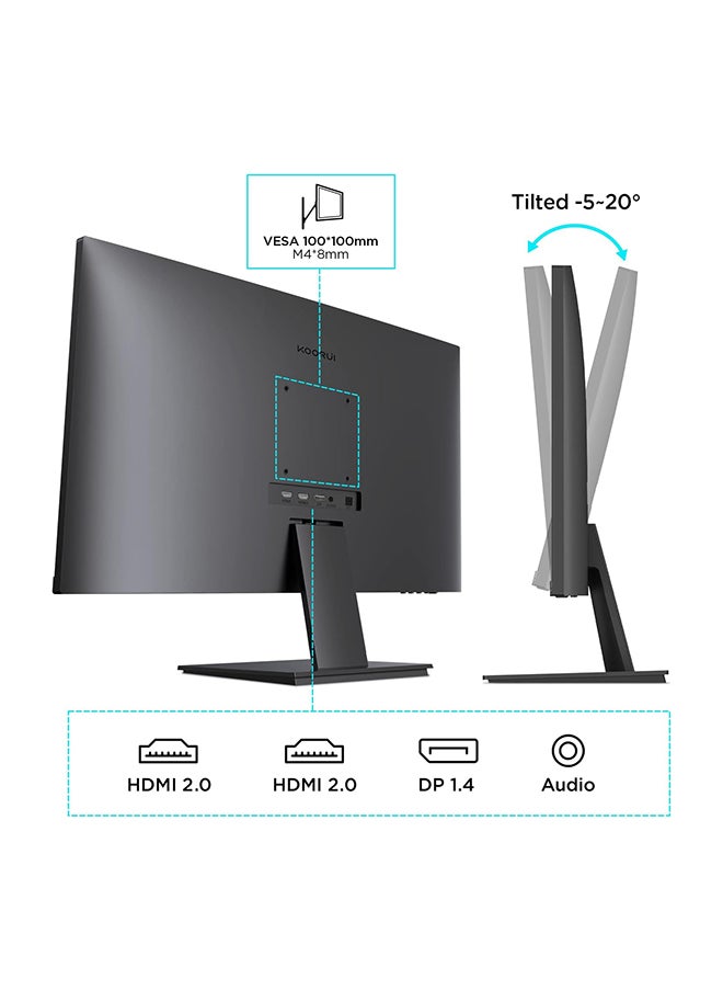 KOORUI - 27 inch 4K Monitor UHD Gaming Monitor, IPS with VESA, AdaptiveSync, HDR10, 90% DCI-P3, HDMI, DisplayPort Computer Monitor, Black, N07 - Image 1