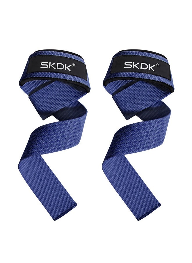 SKDK Cotton Hard Pull Wrist Lifting bands Grips Band-Deadlift Straps with Neoprene Cushioned Wrist Padded Gym Strap for Strength Training Weightlifting, Bodybuilding 