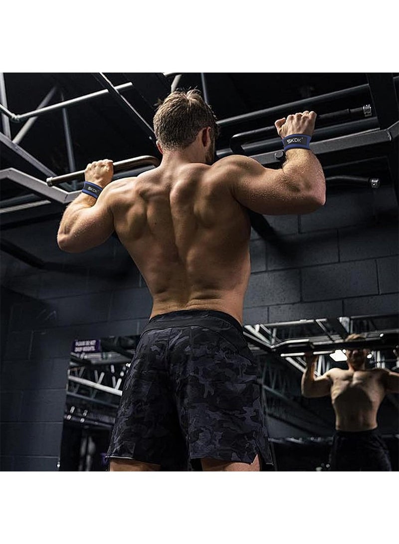 إس كي دي كي أشرطة رفع معصم صلبة من القطن، أشرطة رفع معصم مبطنة بالنيوبرين، حزام معصم مبطن للصالة الرياضية لتدريب القوة ورفع الأثقال وكمال الأجسام - Image 4