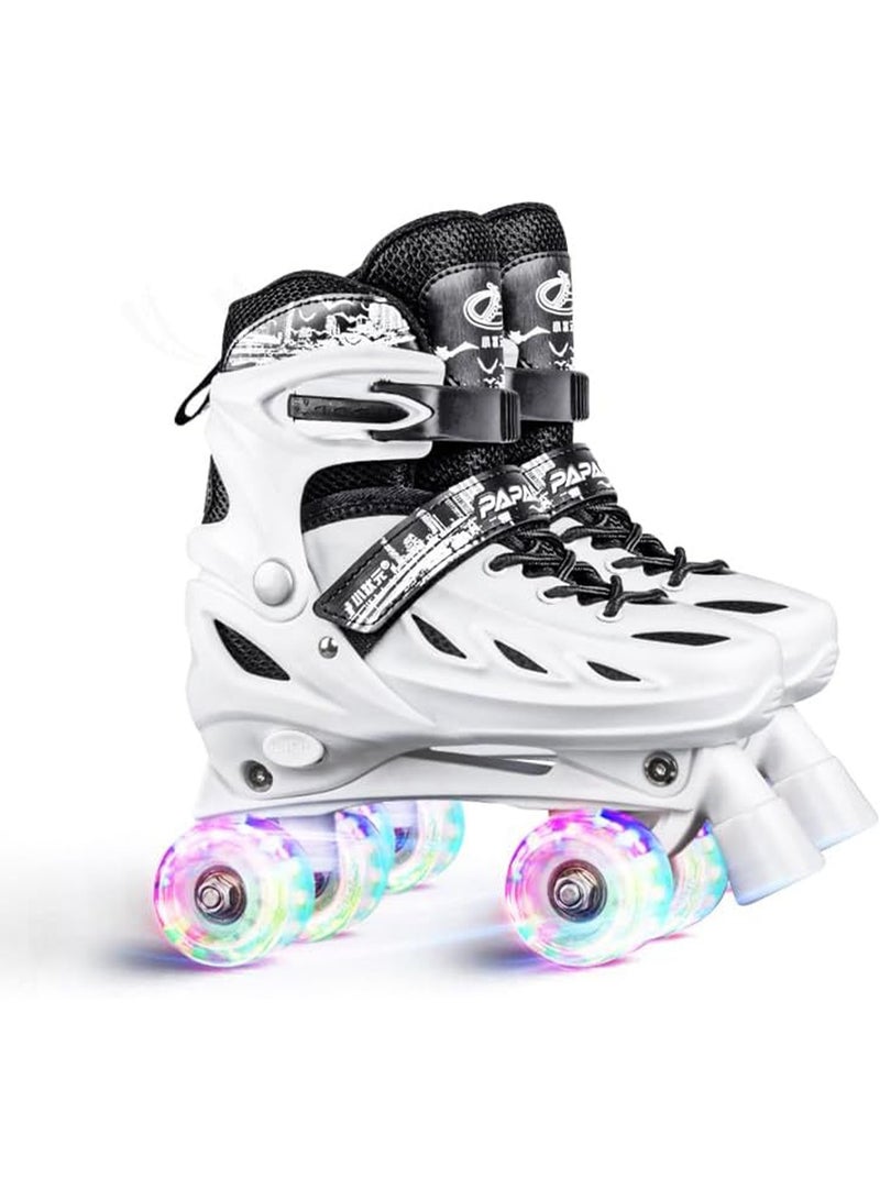 MONOGUE Kids Roller Skates Adjustable Size Roller Skates with Light-Up Wheels Skates for Toddler Kids & Beginners Perfect for Indoor&Outdoor Skating - Image 1