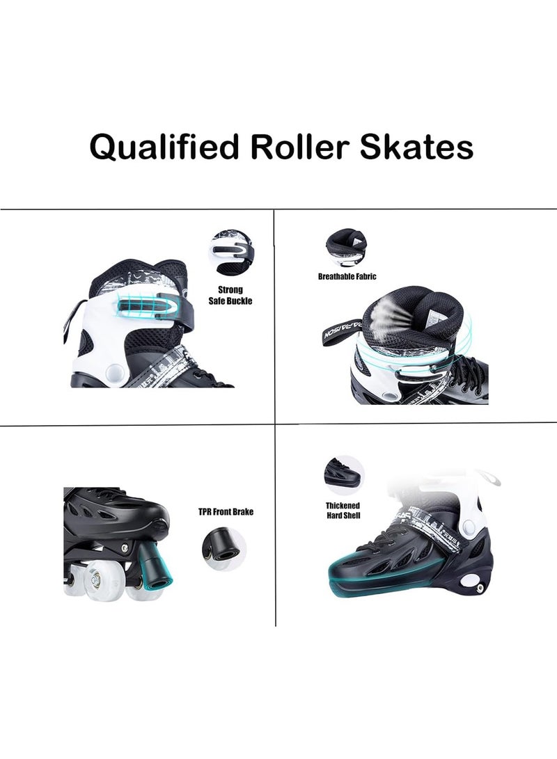 MONOGUE Kids Roller Skates Adjustable Size Roller Skates with Light-Up Wheels Skates for Toddler Kids & Beginners Perfect for Indoor&Outdoor Skating - Image 2