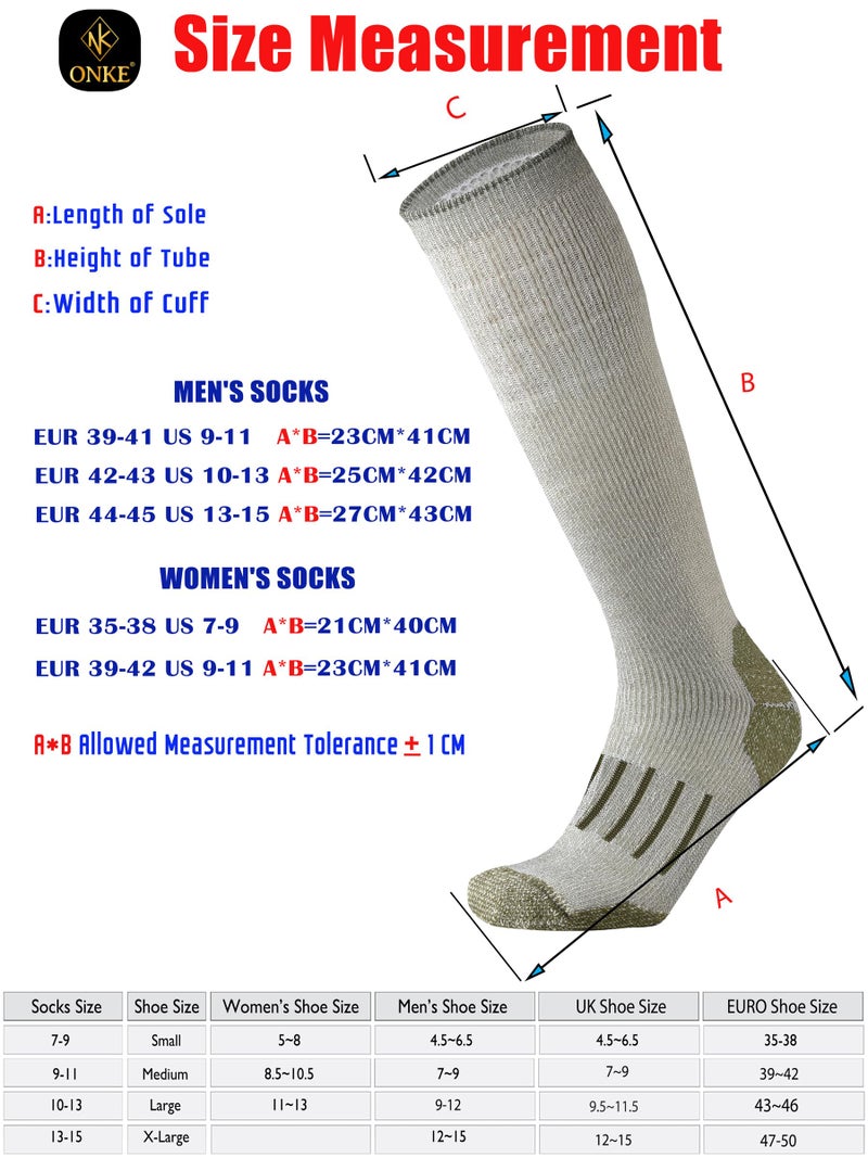 ONKE Max Full Cushion Knee High Socks for Men Steel Toe Work Boot Over the Calf OTC Moisture Wicking Thermal Hiking Hunting(Green L) - Image 5