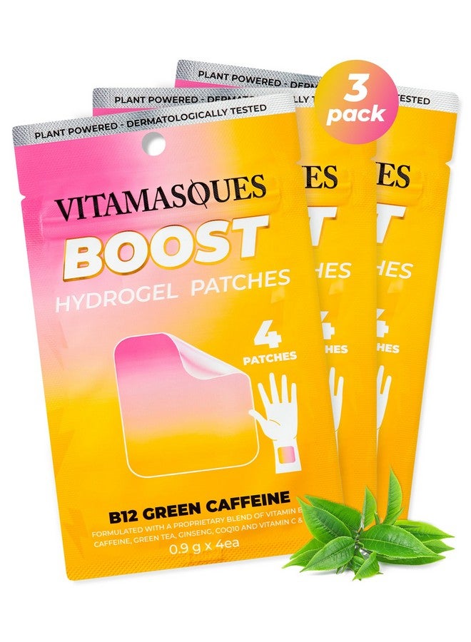 Vitamasques Energy Patches, Boostme Wellness Hydrogel Patch (3-Pack) - B12 Vitamin Patches For Women & Men, Focus Patches For Adults - Cruelty-Free, Gluten-Free, & Filler-Free Caffeine Patches - Image 1