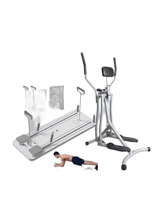 Fitness World Pilates Board - Pilates Reformer Set, Multi-Purpose Foldable Pilates Reformer Board for Home, 5-in-1 Gliding Board for Pilates Exercises & Fitness Exercise Machine with Electronic Screen to Measure Time and Speed, Foldable Flying Gazelle Treadmill for Home Exercise, 100kg Weight CapacityBundle - Image 1