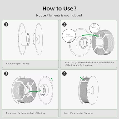 UniTak3D Original AMS Detachable Filament Tray Compatible with Bambu Lab 3D Printer,Reusable Filament Reel Holder Fits PLA, PETG, ABS Filament Spool for Bambulab A1/A1 Mini,Support Low-Temp Environment ≤ 70°C - Image 5