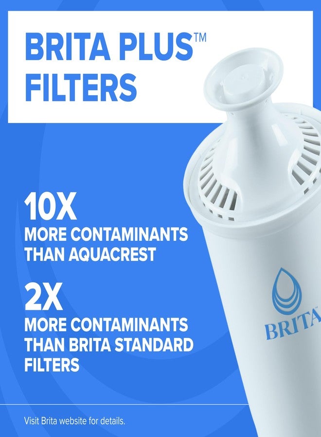 Brita Plus Water Filter, BPA-Free, High-Density Replacement Filter for Pitchers and Dispensers, Reduces 2x Contaminants*, Lasts Two Months or 40 Gallons, Includes 2 Filters - Image 2
