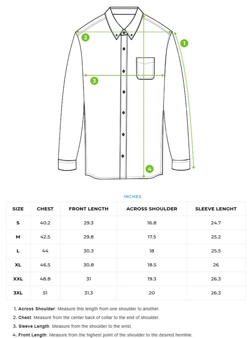 The Bear House  Men's Cotton Shirt | Casual & Formal Long Sleeve Slim Fit | Classic Button-Down, Office & Everyday Wear, Comfortable & Breathable Fabric for Men | Best Price UAE