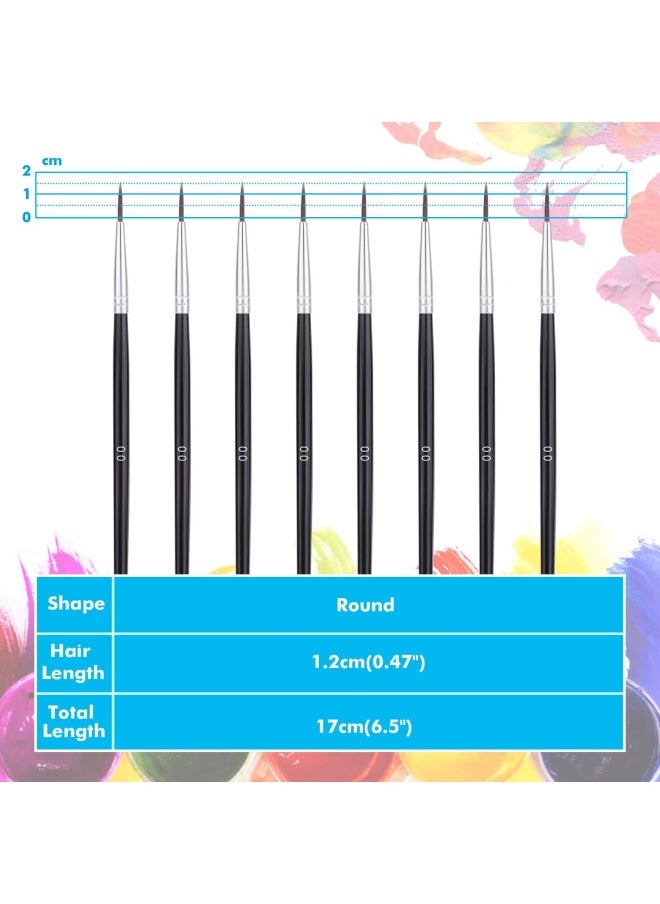 anezus Miniature Detail Paint Brushes 30 Pieces Paintbrushes Small Watercolor Artists Paint Brushes For Acrylics Oil Model Craft Nail Detail Painting Size 00  - Image 3