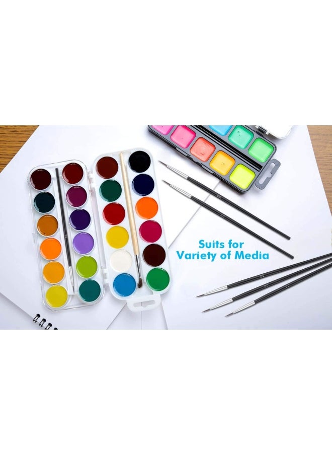 anezus Miniature Detail Paint Brushes 30 Pieces Paintbrushes Small Watercolor Artists Paint Brushes For Acrylics Oil Model Craft Nail Detail Painting Size 00  - Image 5