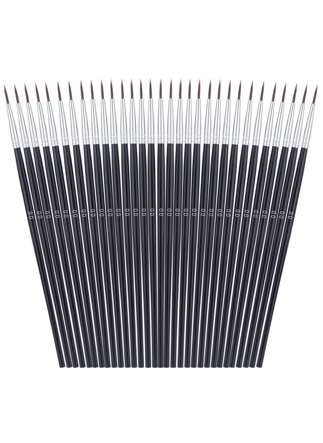 anezus Miniature Detail Paint Brushes 30 Pieces Paintbrushes Small Watercolor Artists Paint Brushes For Acrylics Oil Model Craft Nail Detail Painting Size 00  - Image 1