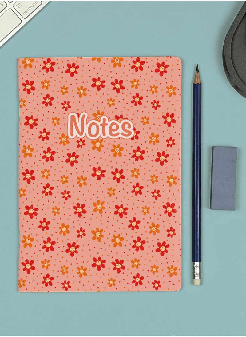 Dxign Co - Personalised A5 Notebook, Diva Dahlia, 72 Pages
