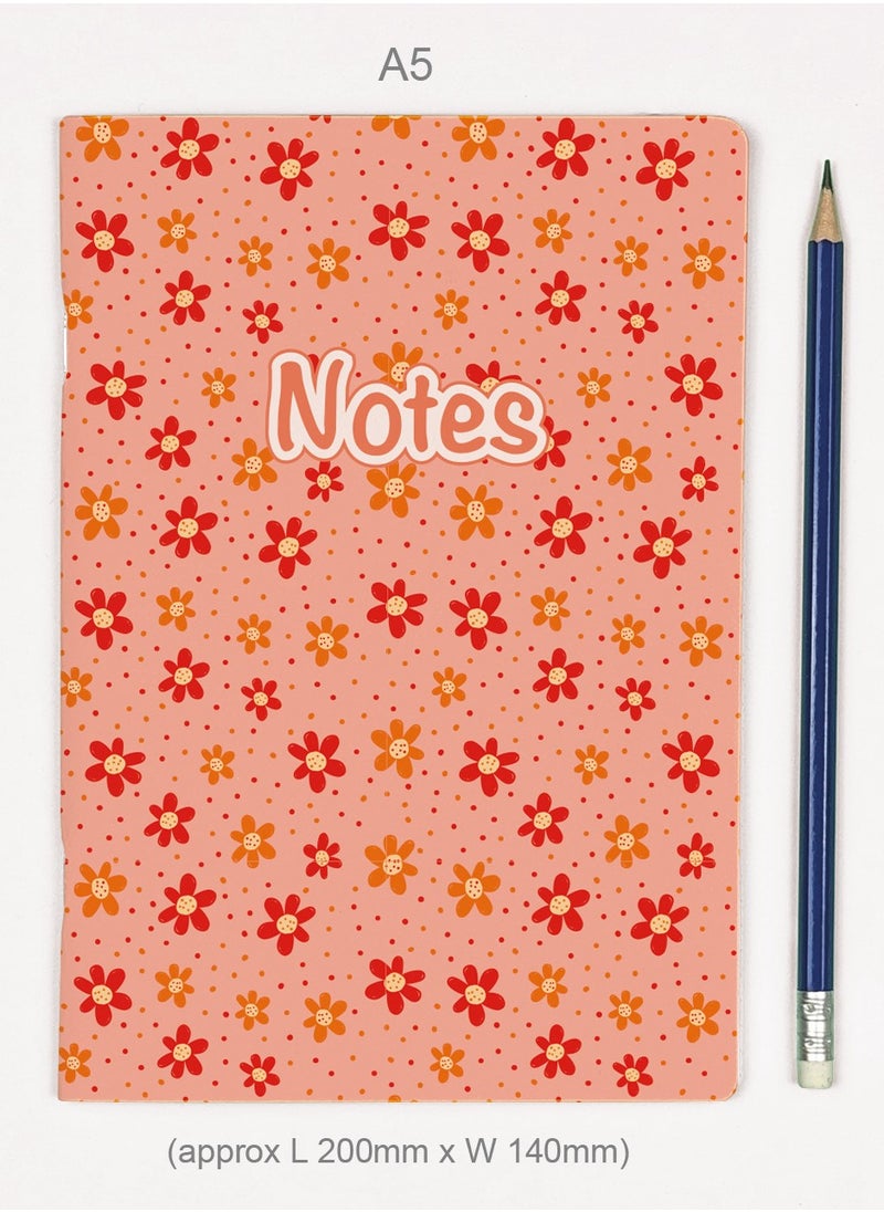 Dxign Co - Personalised A5 Notebook, Diva Dahlia, 72 Pages