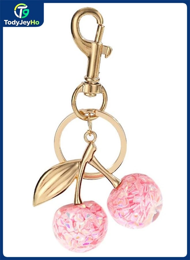 TodyJeyHo Cherry Bag Charm Purse Charms Keychain- Car Cherry Accessories keychian Gifts for Women Valentine Bag Gifts For Women - Image 1