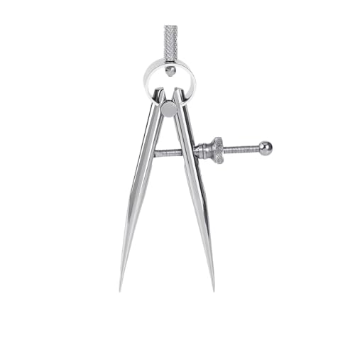 WUTA Spring Wing Divider 304 Stainless Steel Precision Scriber Caliper Tool Metal Dividers Adjustable Spacing Compass High Polished Round Leg for Drawing Circles, Leather Craft, Jewelry Design (Small) - Image 1