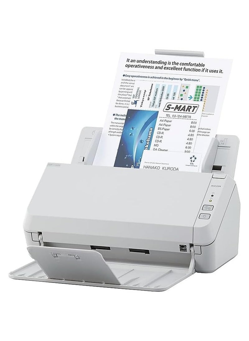 ريكو توفر الطابعة SP-1130N أداءً عالي القيمة كنموذج أساسي لشركتك مع سرعات مسح تصل إلى 30 صفحة في الدقيقة / 60 صورة في الدقيقة (A4 عمودي، ملون، 200/300 نقطة في البوصة)، وسعة وحدة تغذية المستندات التلقائية 50 ورقة، والقدرة على مسح مجموعة واسعة من المستندات.تصميم بسيط وبديهي لسهولة الاستخدام  - Image 2