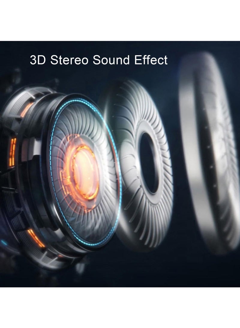 سيوسي سماعات أذن مفتوحة، سماعات توصيل الصوت عبر العظم، سماعات أذن قابلة للتثبيت مع لمسة ذكية، إكسسوارات الهاتف المحمولة لممارسة التمارين الرياضية، ورياضة المشي والركض وركوب الدراجات والمشي لمسافات طويلة. - Image 4