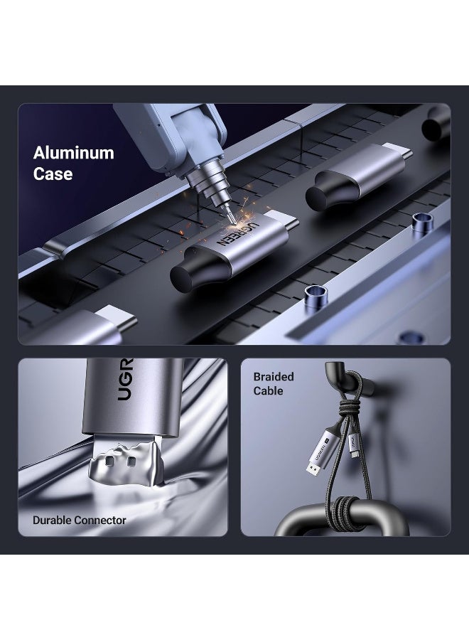 Cable UGREEN USB C to DisplayPort 1.4 Cable 8K@60Hz 4K@240Hz Thunderbolt 4/3 to DisplayPort Cord USB C to DP 1.4 32.4 Gbps Alu Braided Compatible with MacBook Pro/Air, iPad, Mac Mini, Galaxy, XPS 15 3.3FT 25157 - Image 5