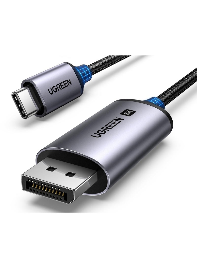 Cable UGREEN USB C to DisplayPort 1.4 Cable 8K@60Hz 4K@240Hz Thunderbolt 4/3 to DisplayPort Cord USB C to DP 1.4 32.4 Gbps Alu Braided Compatible with MacBook Pro/Air, iPad, Mac Mini, Galaxy, XPS 15 3.3FT 25157 - Image 1