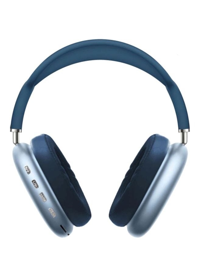 P9 Bluetooth Wireless Headset Over-Ear Headphone With Mic Blue - Image 5