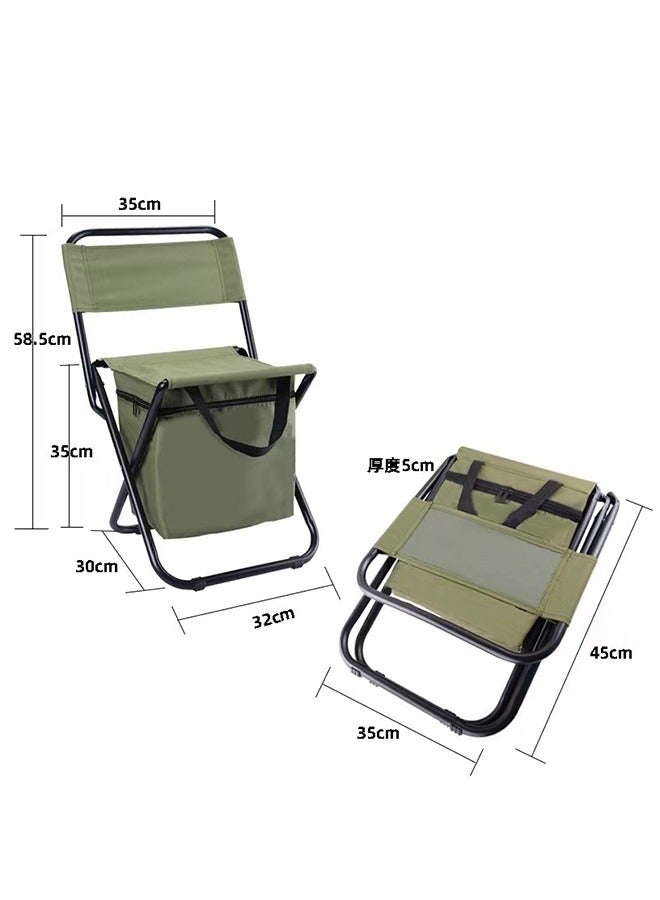 Generic Backpack Cooler Chair Fishing Chairs with Backrest Folding Camping Stool,Fishing Stool Foldable Camping Chair - Image 3