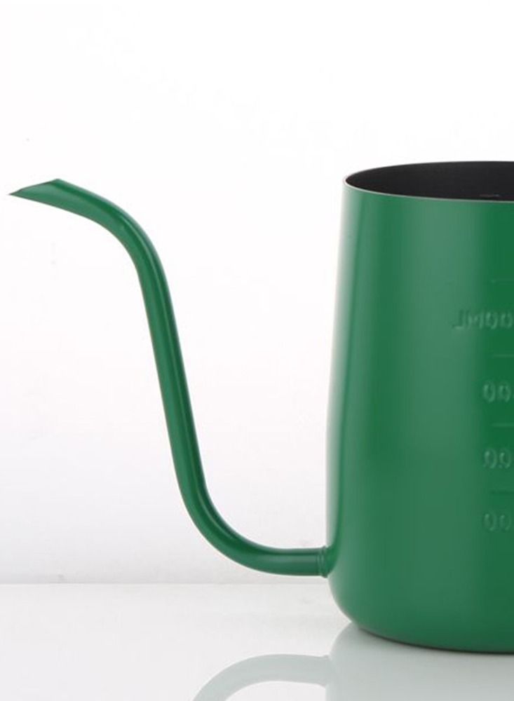 Green 12 oz 350ml Gooseneck Long Narrow Spout Coffee Teapot - Image 3