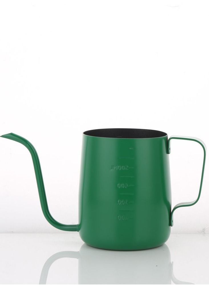 Green 12 oz 350ml Gooseneck Long Narrow Spout Coffee Teapot - Image 1
