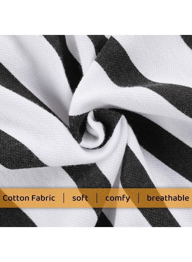 Queenmore Dog Cotton Shirt, Striped Dog T-Shirt, Long Sleeve Puppy Clothes for Small Medium Dogs Cats, Dog Outfits for Frenchie, Dachshund, Yorkie (Black,L) - Image 2