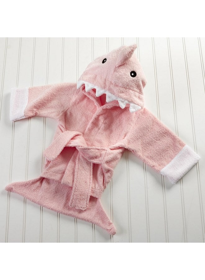 Baby Aspen Pink Girl's Baby Shark Hooded Towel/Newborn Terry Cotton Spa Bath Robe, Baby Beach Towel | Let The Fin Begin Baby Bath Towel - Image 2
