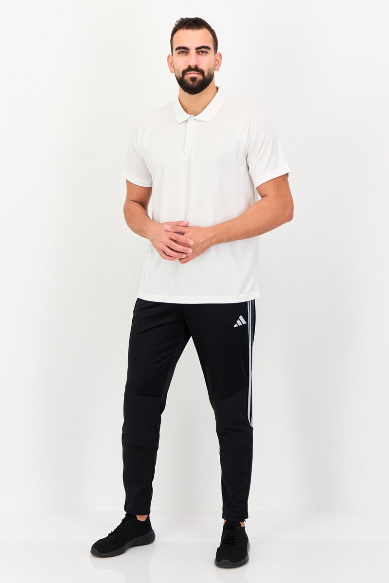 Adidas Men Sportswear Fit Short Sleeve Outdoor Polo Shirt, White - Image 3