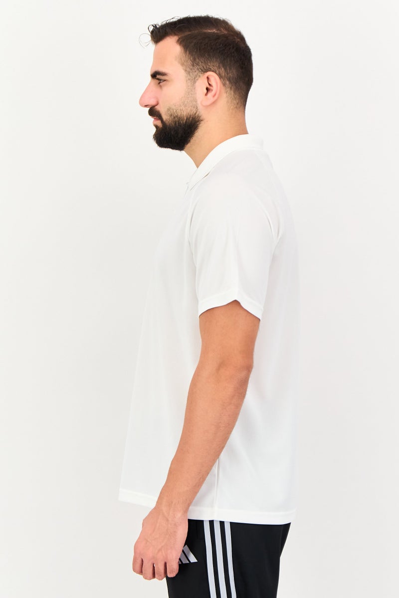Adidas Men Sportswear Fit Short Sleeve Outdoor Polo Shirt, White - Image 4