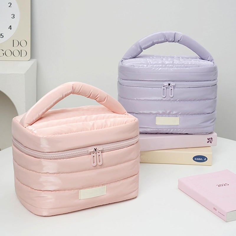 Makeup Bag For Women Large Capacity Cosmetic Pouches Toiletries Organized Storage Bags For Business Trips And Getaways - Image 3