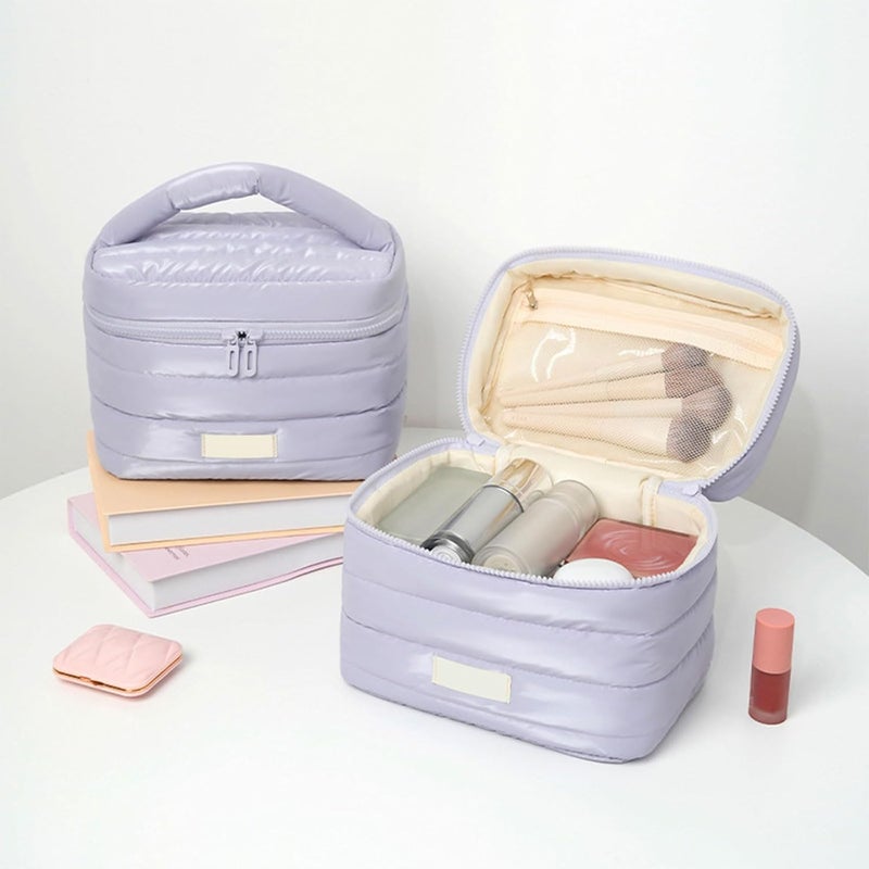 Makeup Bag For Women Large Capacity Cosmetic Pouches Toiletries Organized Storage Bags For Business Trips And Getaways - Image 5