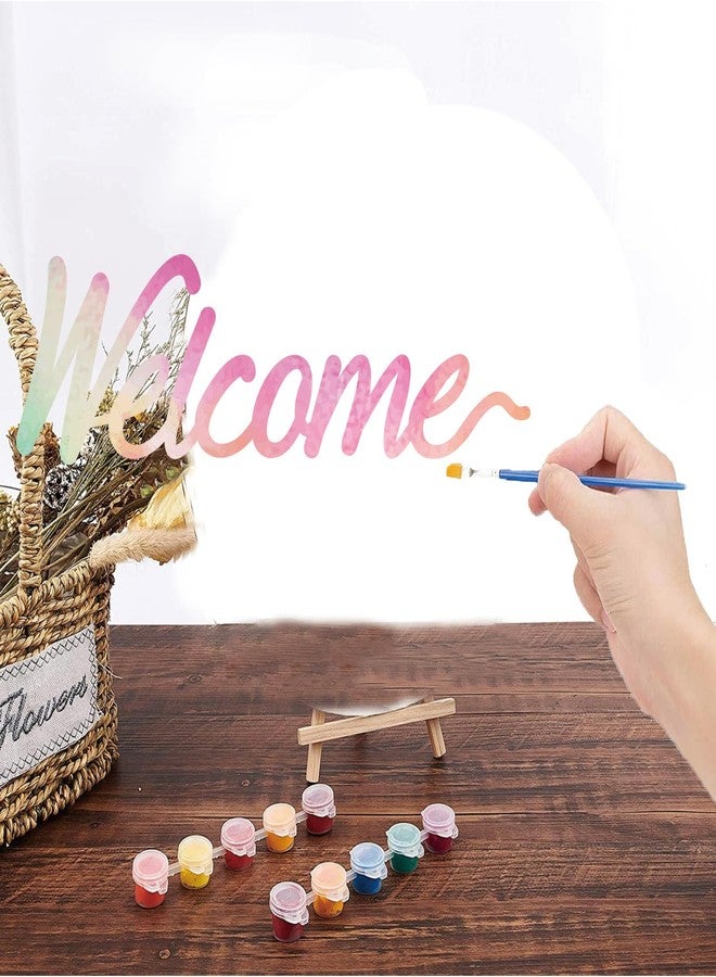 لوحة ترحيب خشبية مزخرفة من CREATCABIN، حروف خشبية غير مصقولة، منحوتة جدارية فنية مقطوعة بالليزر، قطعة ديكور معلقة، مثالية لتزيين المنازل الجديدة، الأبواب، الجدران، الغرف، الفنادق، والمتاجر، مقاس 12 × 3.5 بوصة - Image 4