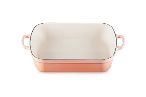 Le Creuset Enameled Cast Iron Signature Rectangular Roaster, 5.25 qt. (9.8" x 13"), Peche - Image 1